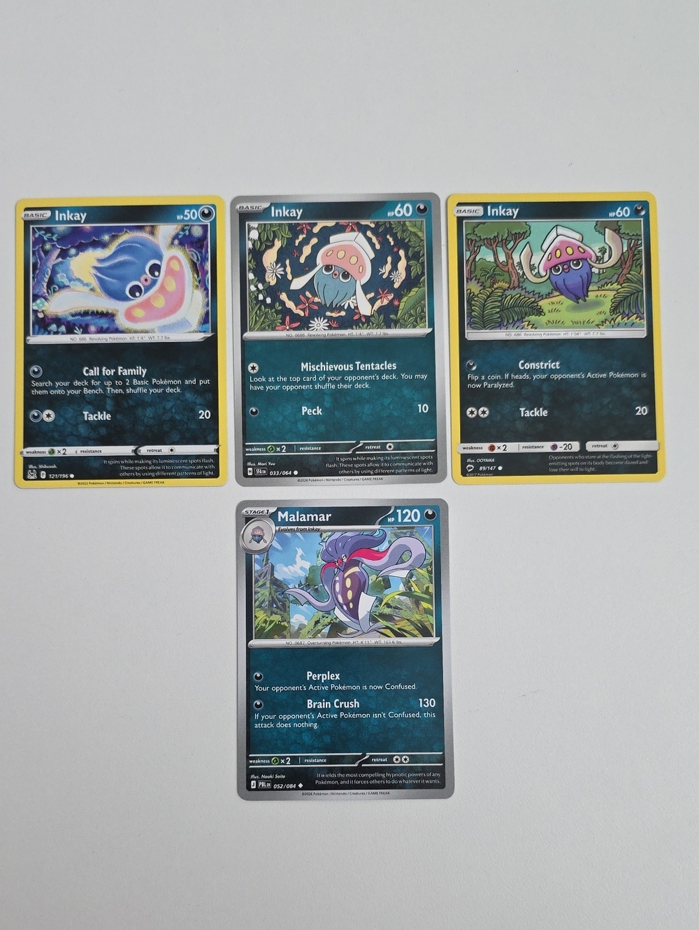 Pokemon Inkay And Malamar Trading Cards